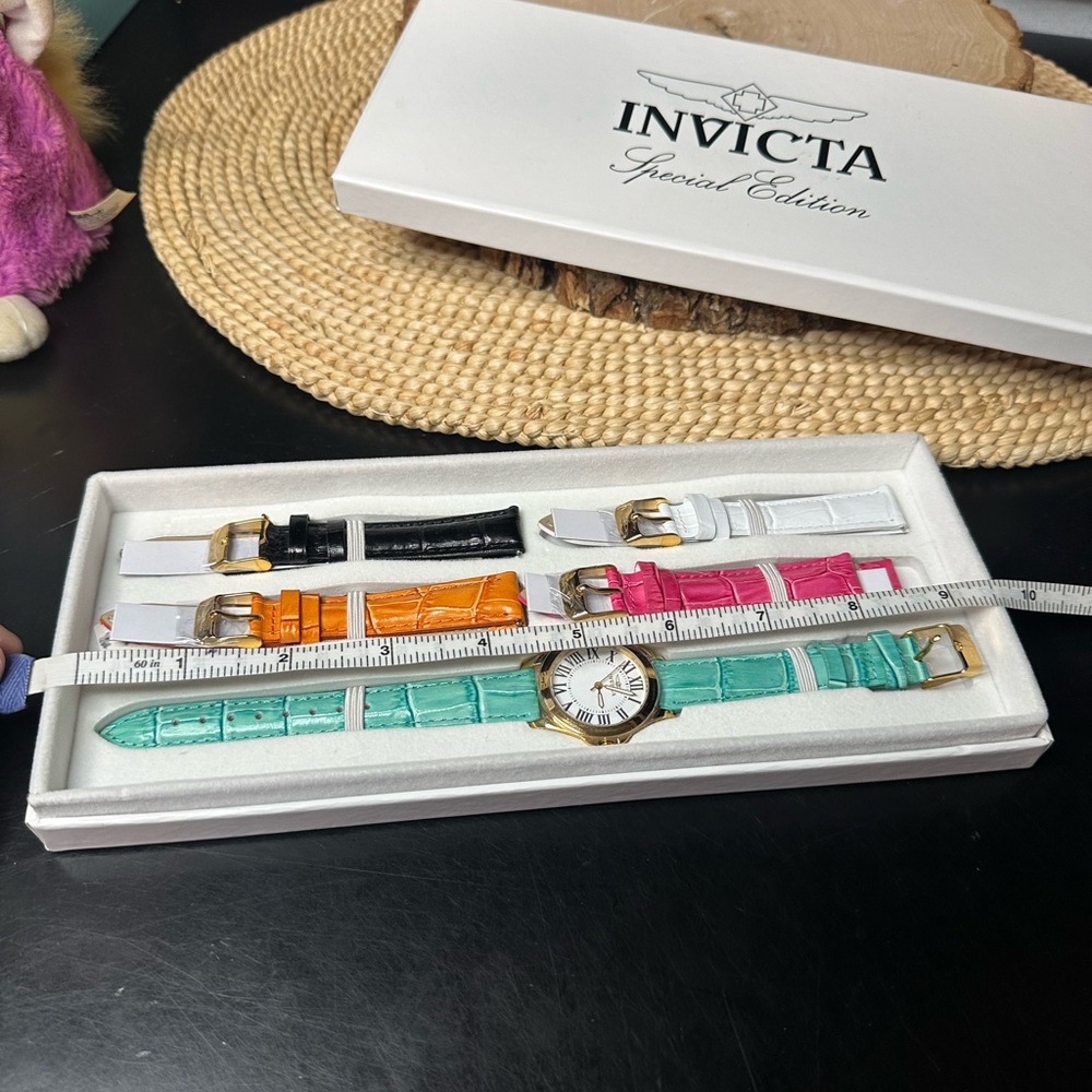 Invicta Special Edition Angel Watch Set with Extra Colorful Bands Straps - Picture 6 of 7
